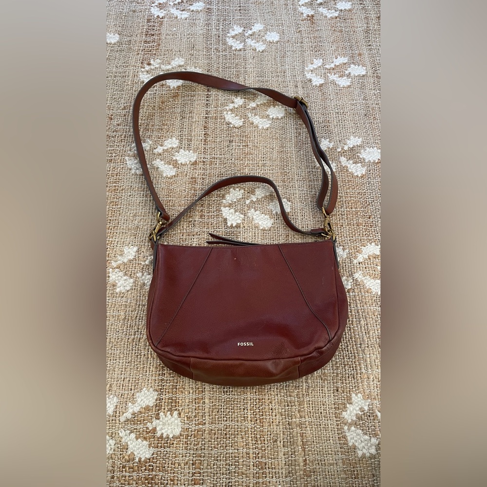 Leather Fossil Skylar Crossbody Purse